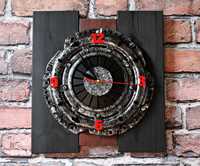 Duży zegar docisk sprzęgła 36cm Scrap metal Art Loft