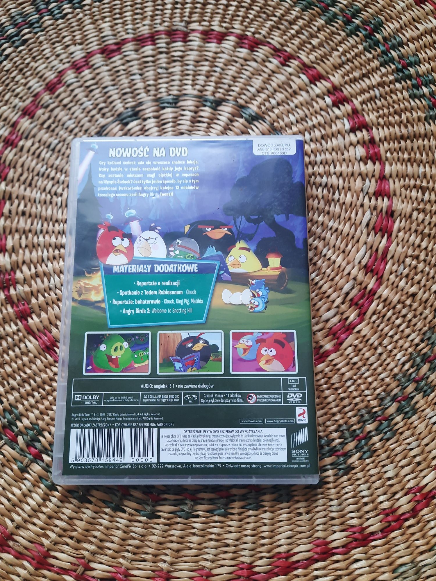 DVD z bajką Angry Birds - Toons