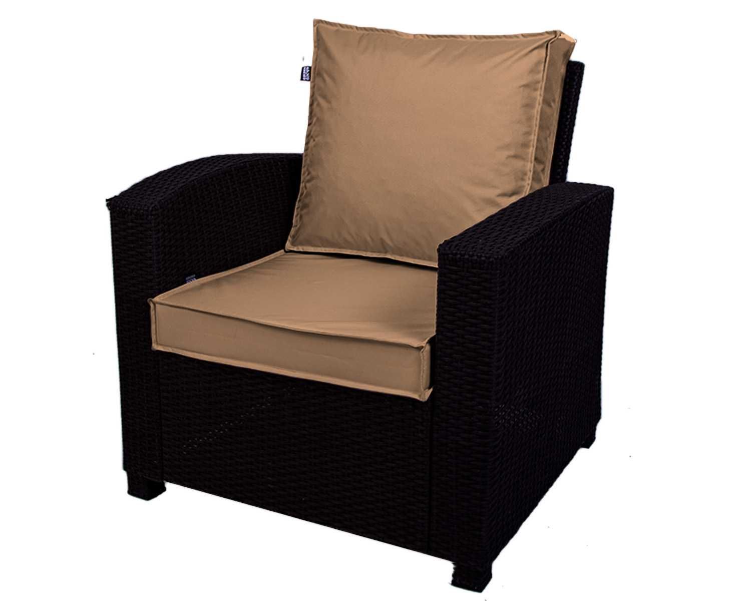Poduszka na fotel RATTAN meble ogrodowe 55/60cm + oparcie poduszka