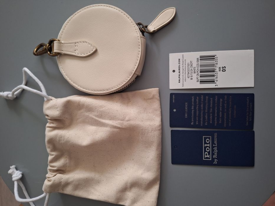 Ralph Lauren Polo Bear Miś, skórzany portfel, nowy z papierową metką