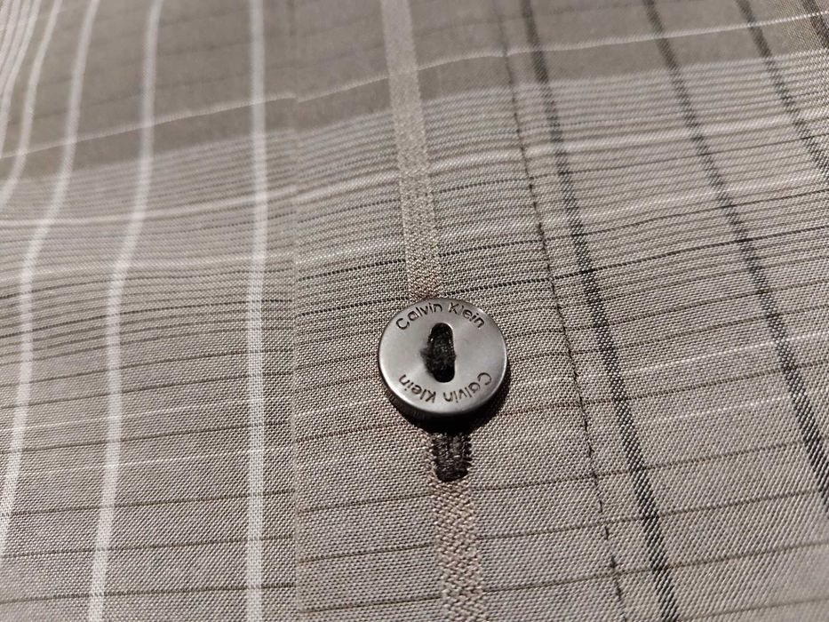 CALVIN KLEIN USA - NOWA! z LOGO Koszula Męska krótki rękaw rozmiar L