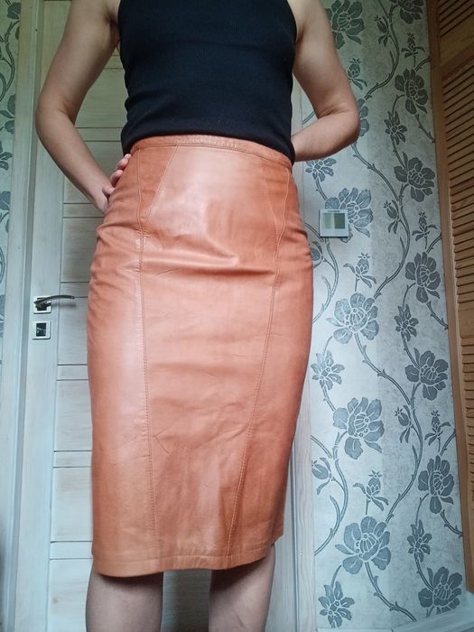 Spódnica skórzana ołówkowa XS-S echtes leder