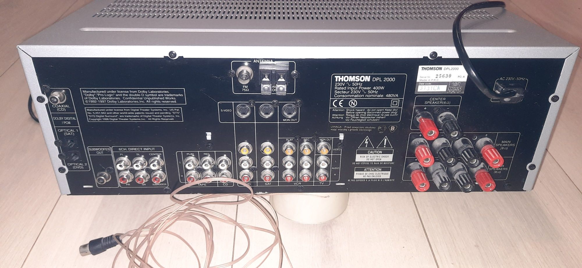 Amplituner Thomson DPL2000 5.1 + kable