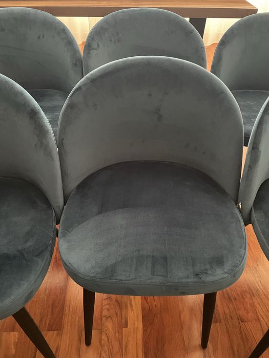 Cadeiras de veludo