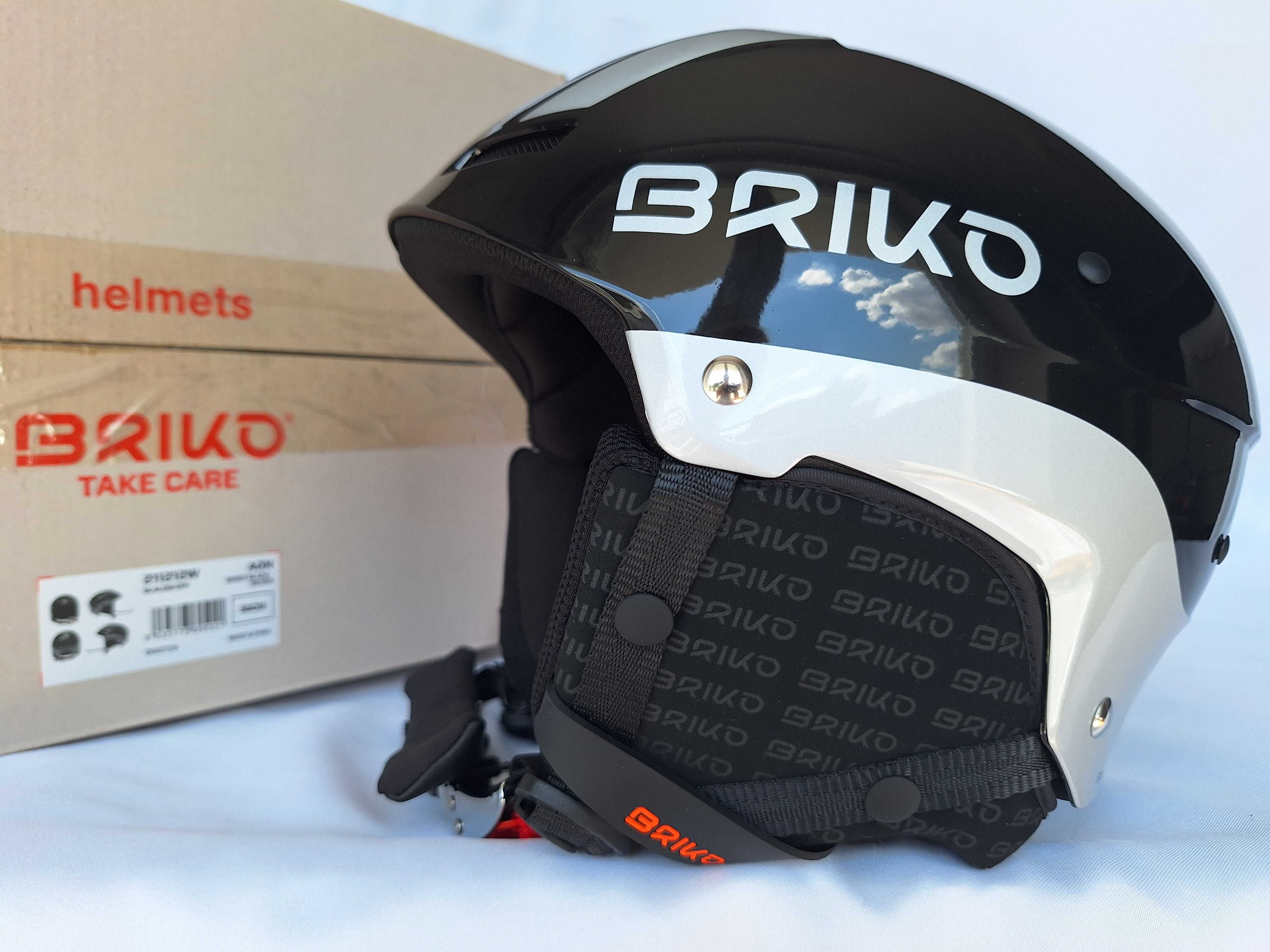 Kask narciarski Briko Slalom EPP Shiny Black Silver M 56cm
