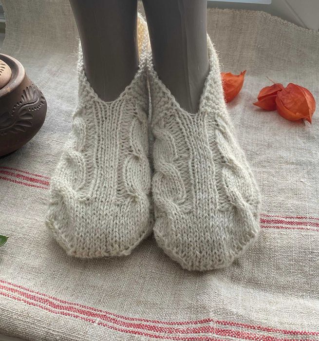 Cлідки з білої натуральної вовни, терапевтичні, 40-41.