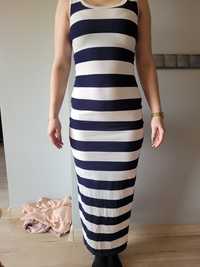Sukienka ciążowa 
Biust 35cm 
Długość 135cm 
Brzuch min 42cm max 52cm