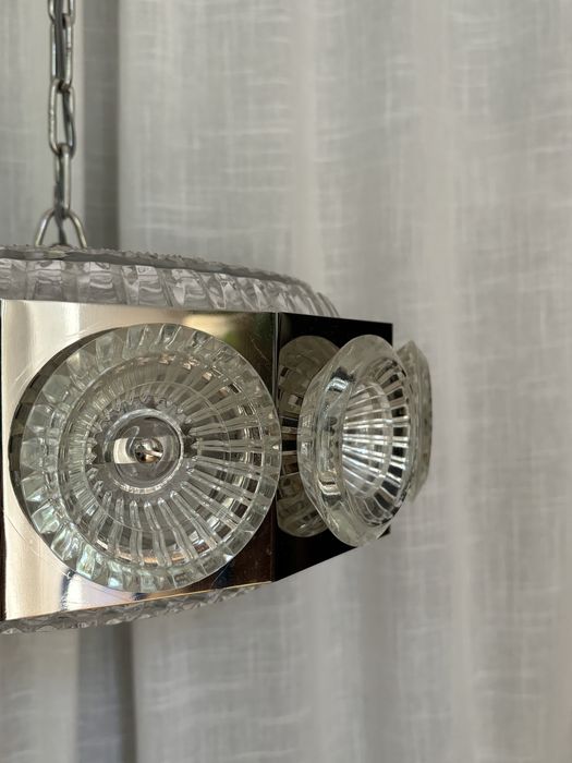 Lampa kryształowa Carl Fagerlund Szwecja lata 60