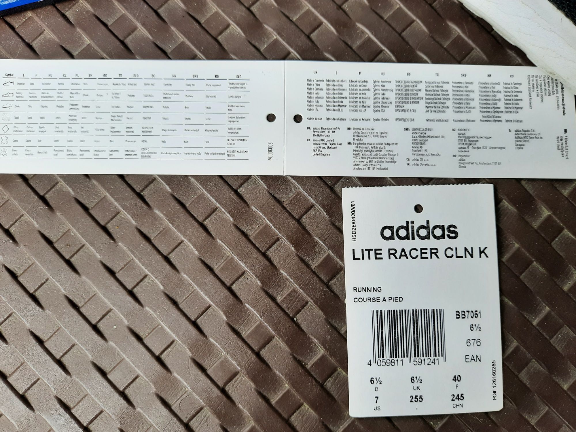 40 Adidas oryginalne buty sportowe LITE RACER CLN czarne bieganie