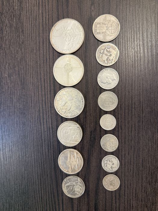 Moedas antigas ( todas em prata ) peso 150g