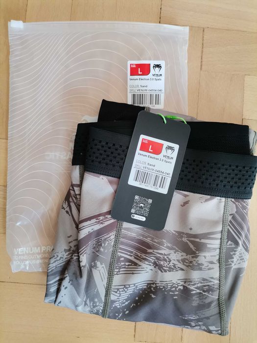 Legginsy męskie Venum Electron 3.0 Spats sand rozm. L