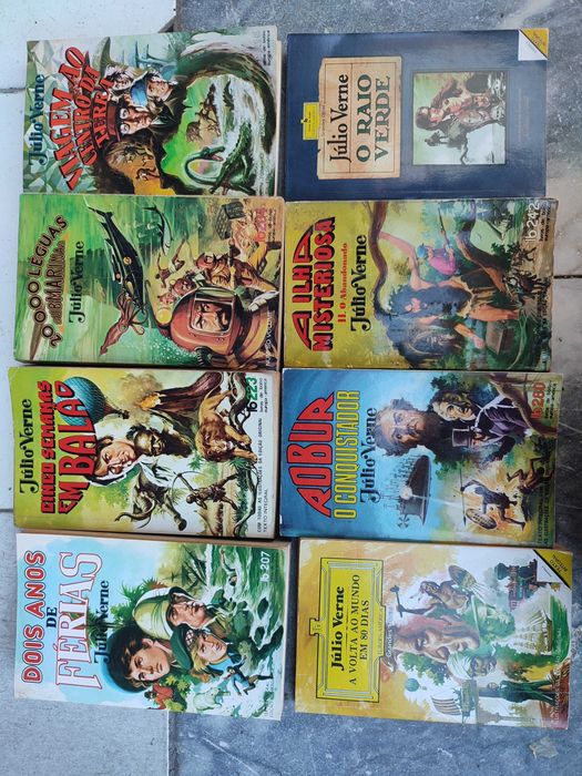 8 Livros de Júlio Verne - Edição Europa América