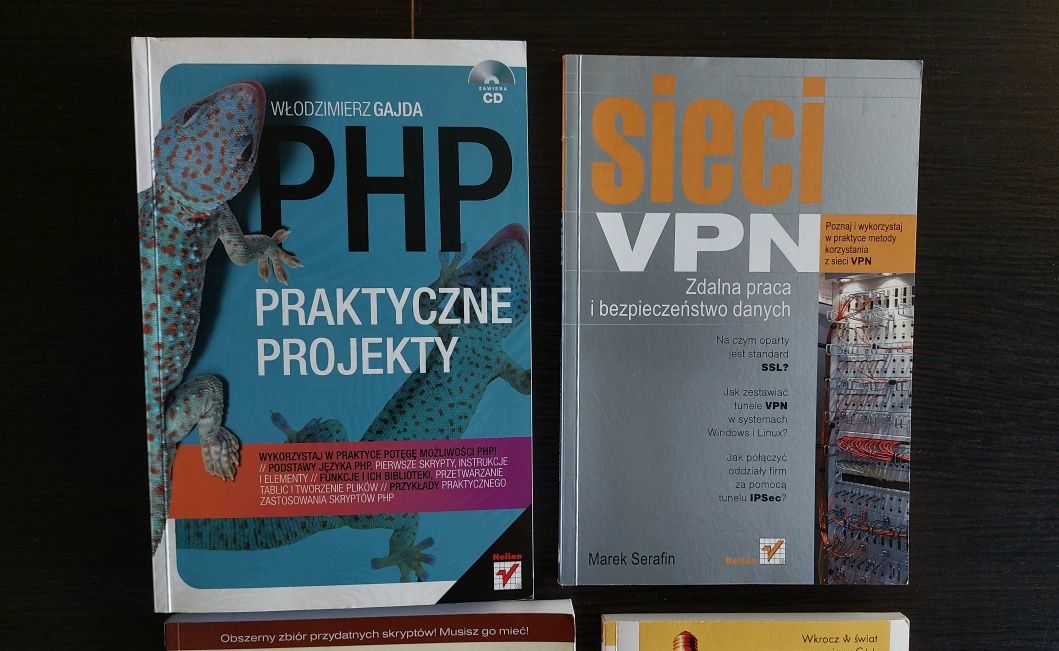 Książki dla informatyków VPN PHP c++ płyta CD