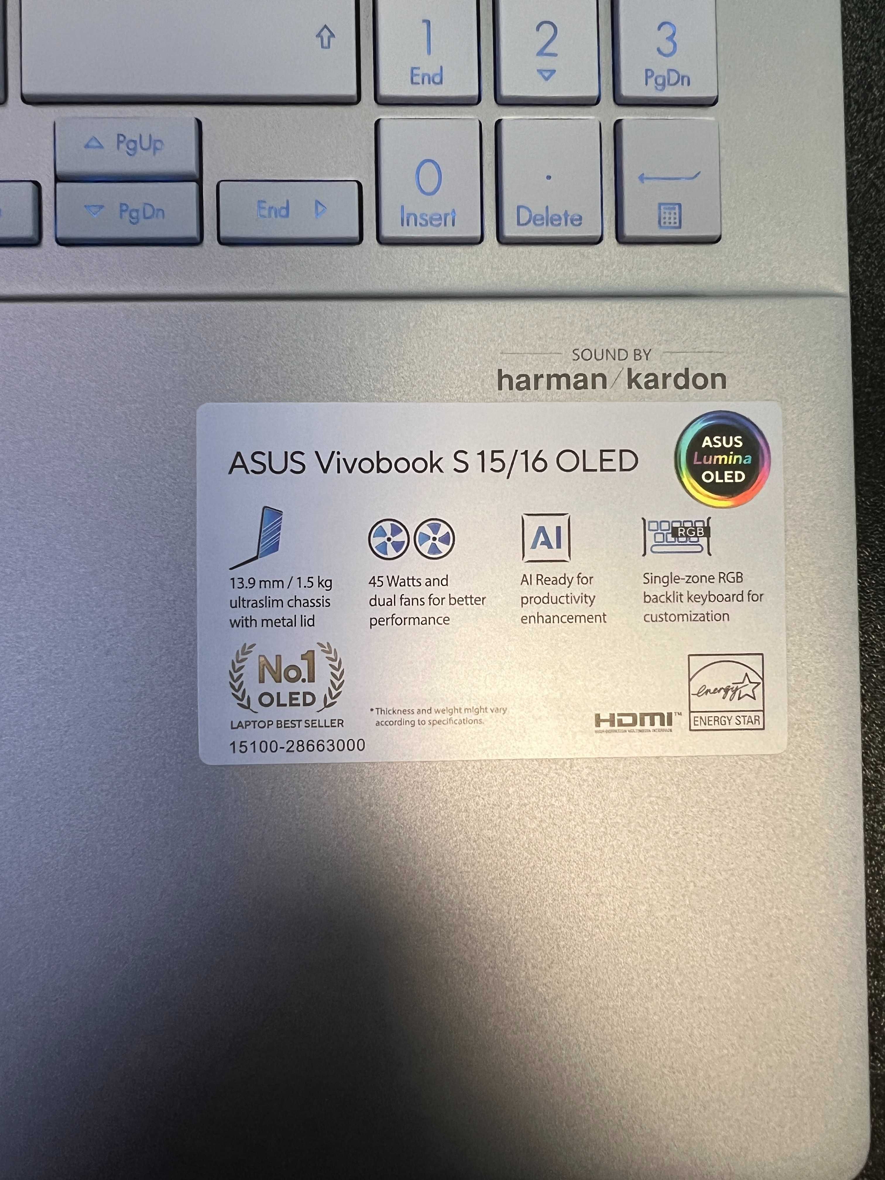 Ноутбук ASUS Vivobook S 15 OLED