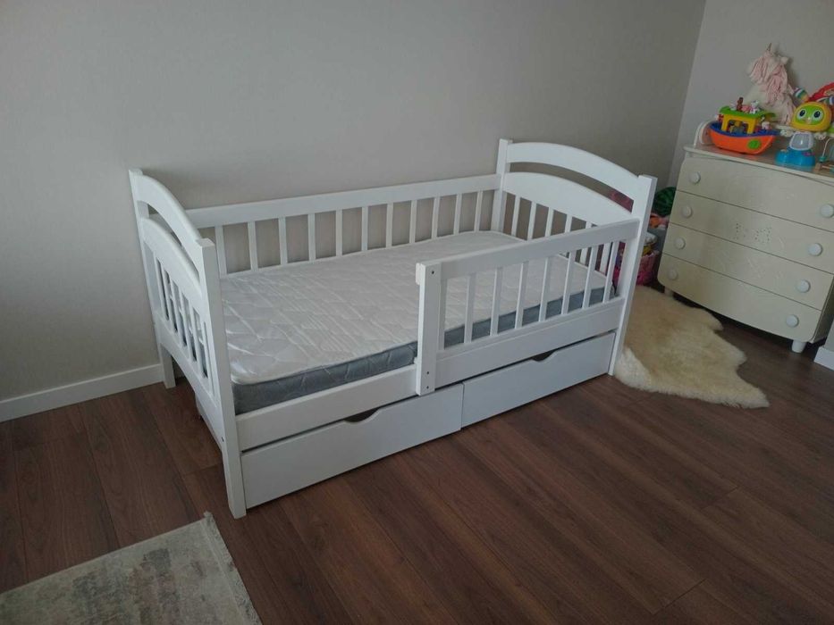 Дитяче ліжко з бортиками, з дерева вільха, 80х160 та 80х190