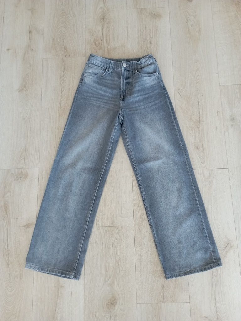 Spodnie H&M szare jeansy jak nowe rozmiar 146