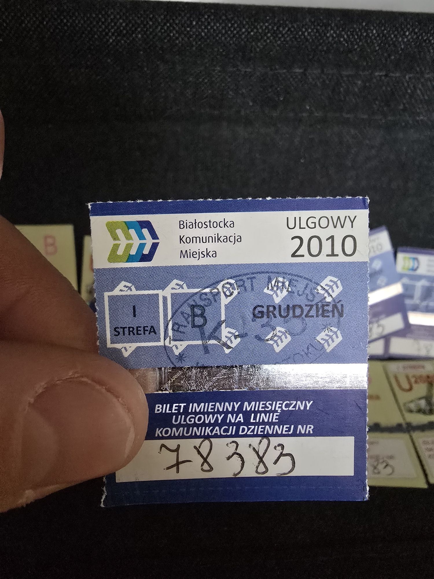 Bilety mpk bialystok miesięczny ulgowy 2010 i 2011 roku