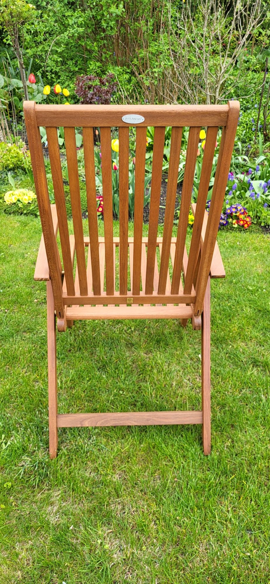 Krzesło drewniane tarasowe.
