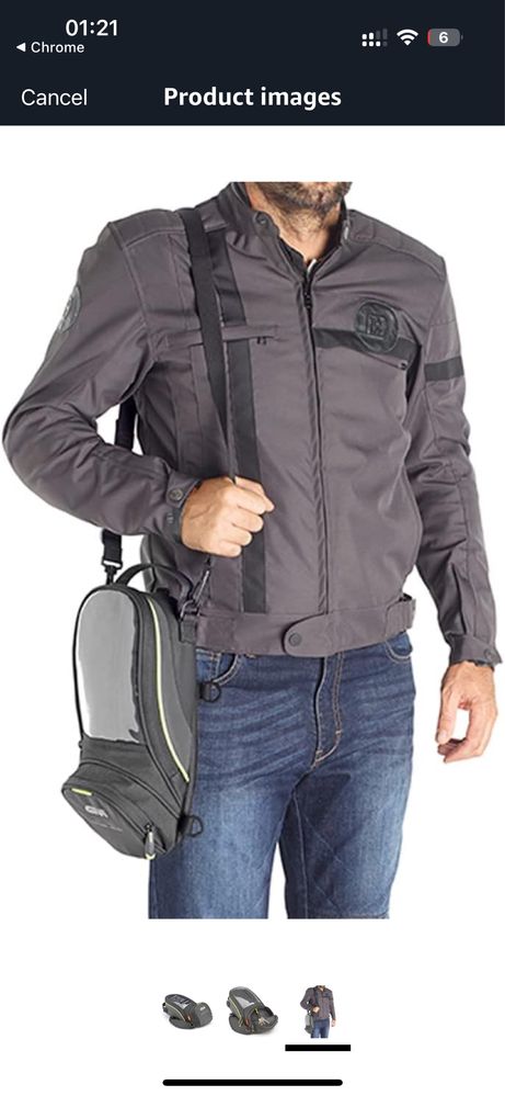Givi, EA138 – saco universal de deposito, preto, 6 Litros