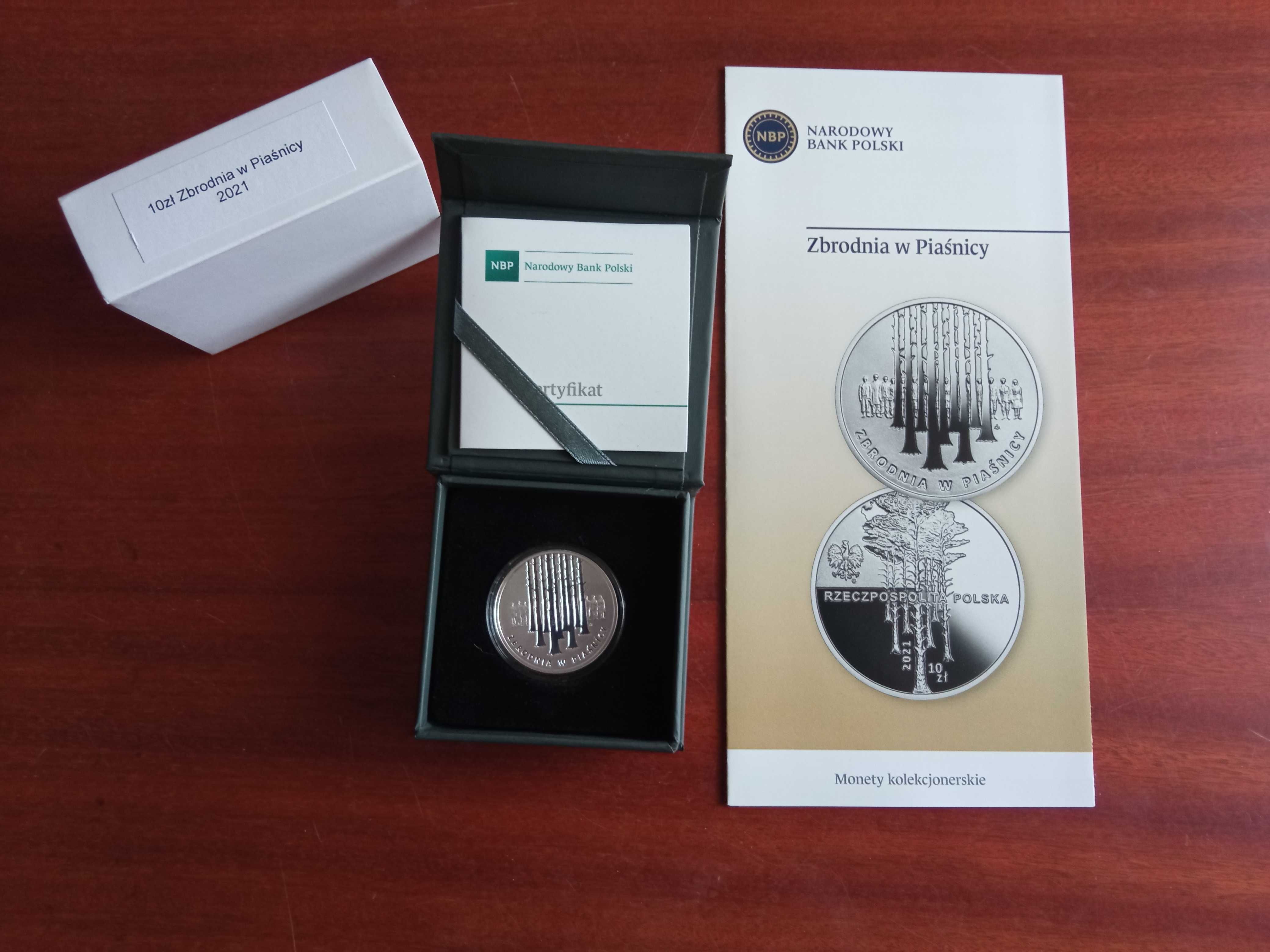 Moneta Srebrna kolekcjonerska NBP Zbrodnia w Piaśnicy