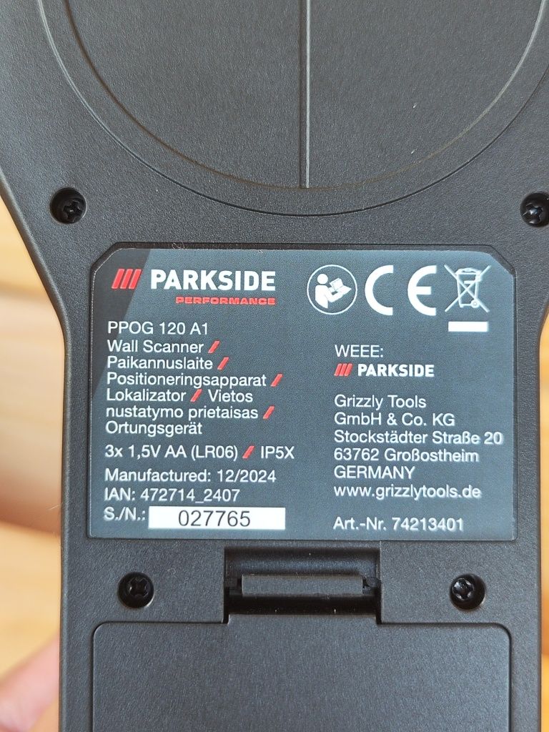 Детектор для виявлення кабелів PARKSIDE PERFORMANCE PPOG 120