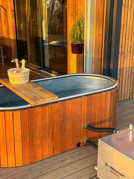 Balia ogrodowa - stal nierdzewna 316L - 180x80x66 - gorąca kąpiel