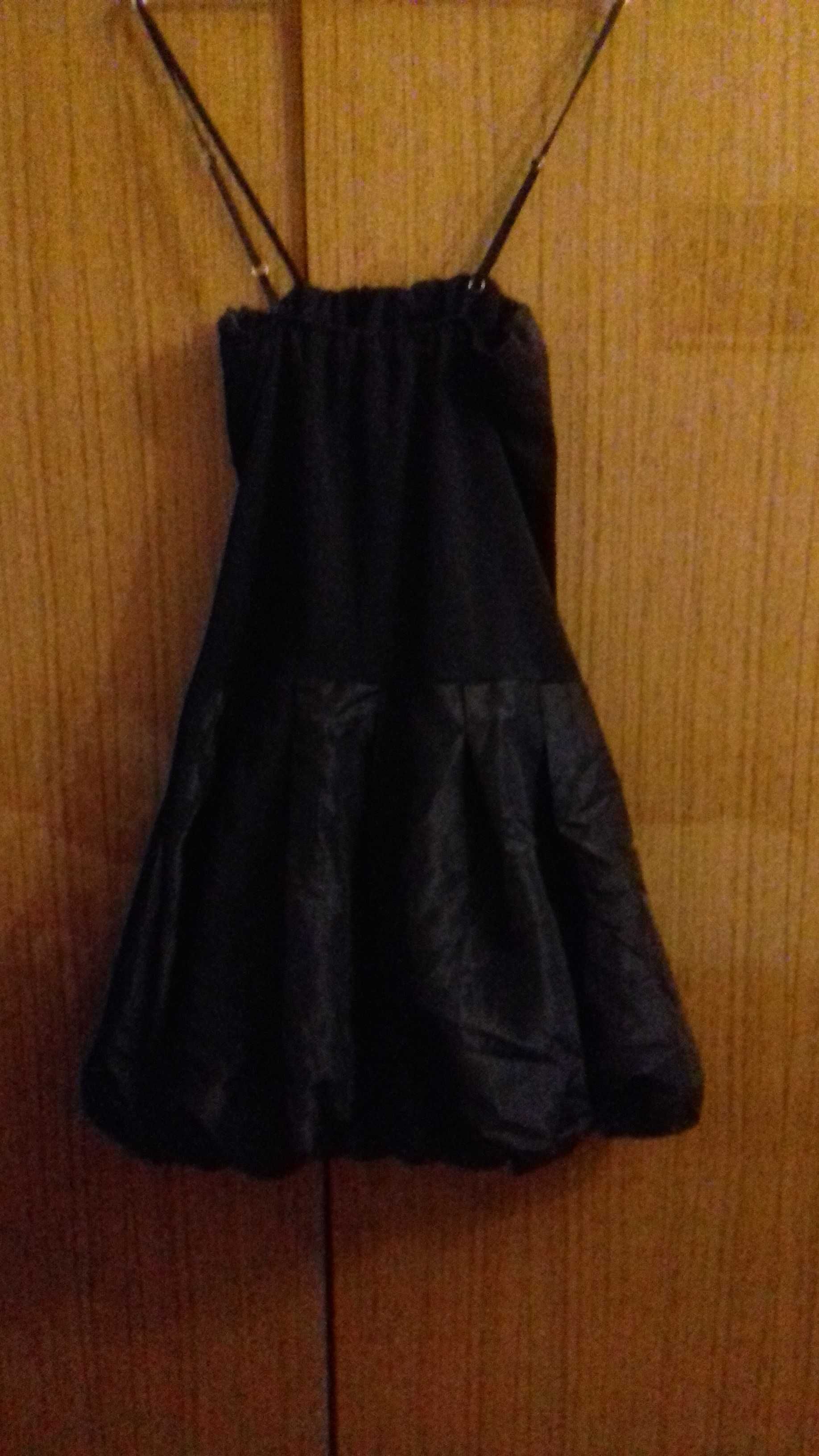 Sukienka balowa czarna bąbka rozmiar S