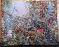 Готовая картина по номерам "Сказочные павлины" 40х50 см