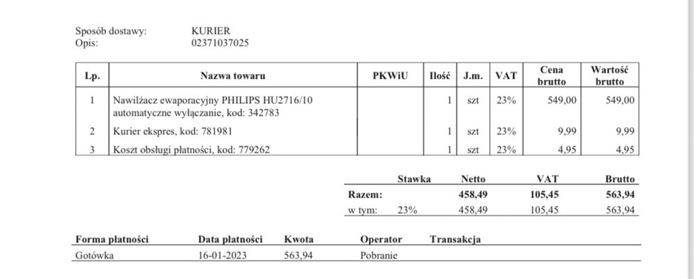 Nawilżacz ewaporacyjny PHILIPS HU2716/10