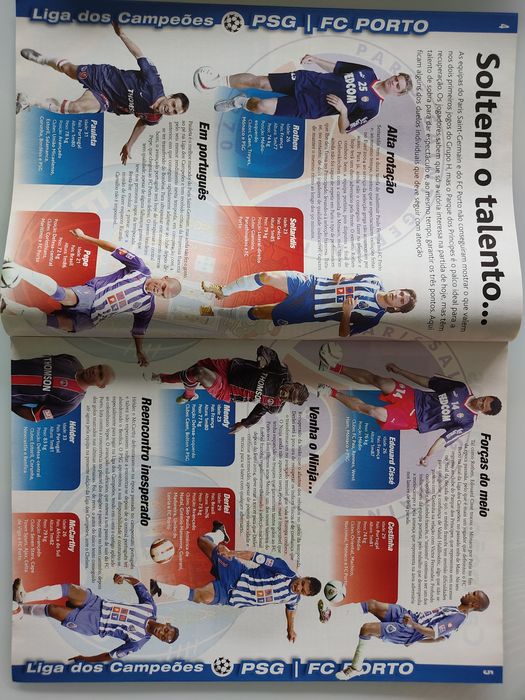 Programa do Paris SG FC Porto liga dos campeões 2004/2005