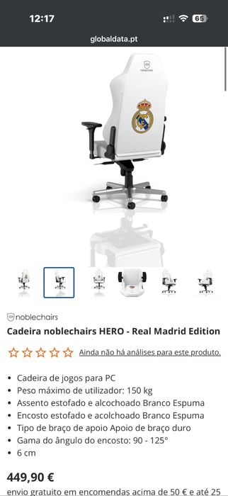 Cadeira Gaming Real Madrid