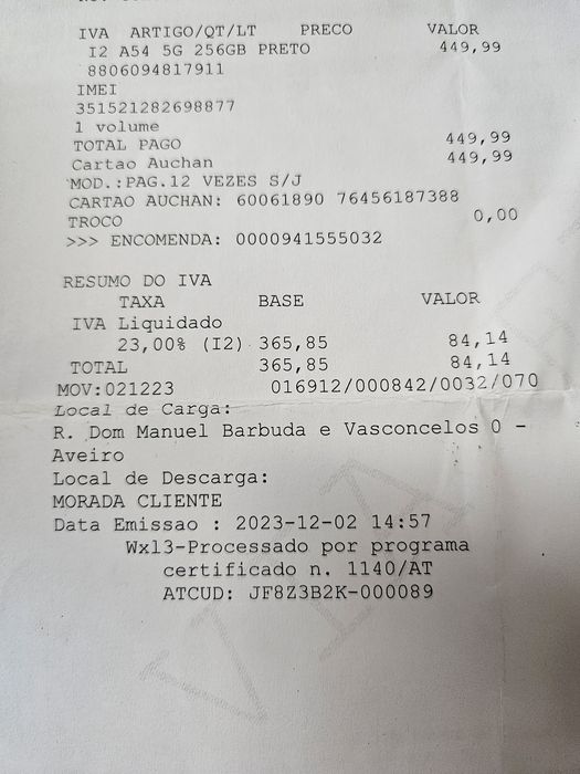 Samsung A 54 5G - 256 GB