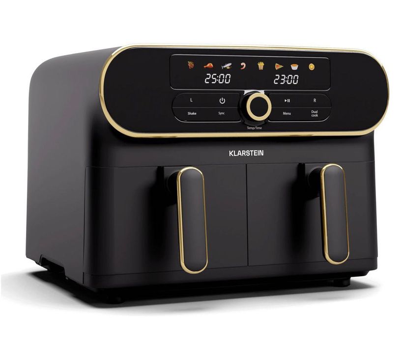 Aерофритюрниця Klarstein AuraAir Colour Touch з двома відсіками, нова