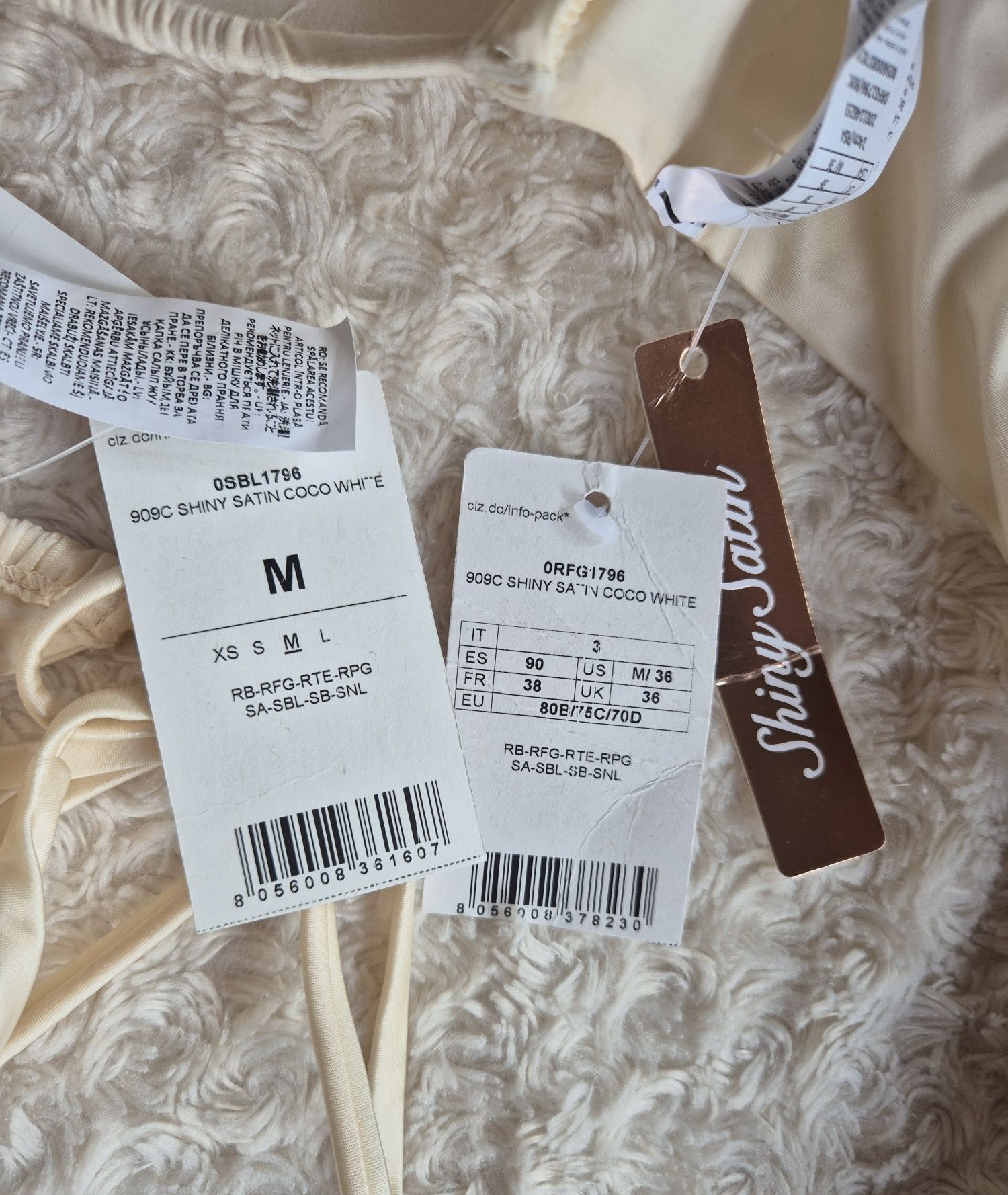 Kostium kąpielowy Calzedonia M 80B/75C/70D Shiny satin Coco white