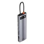 Baseus Metal Gleam 11w1 wielofunkcyjny HUB USB Typ C szary