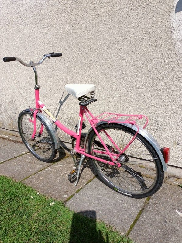 Rower Agat różowy sprawny czasy prl