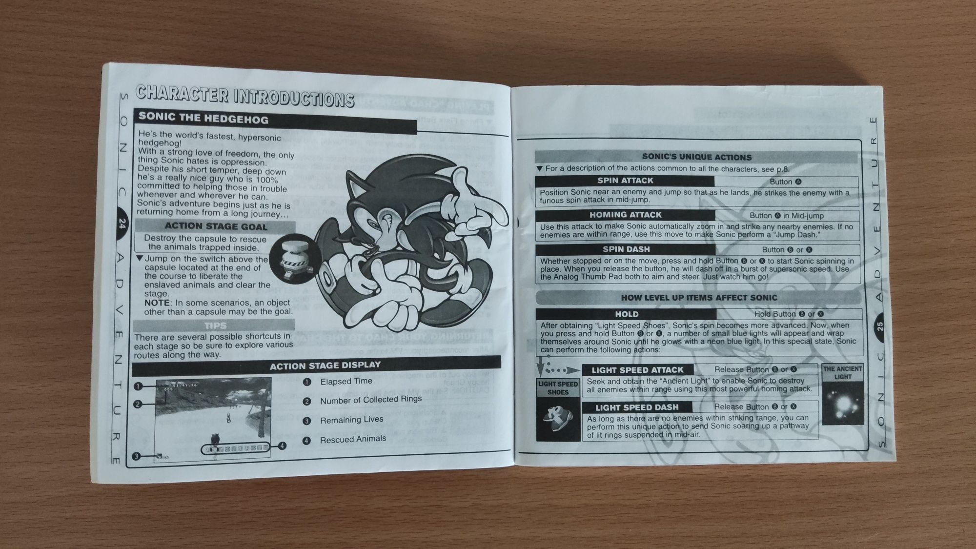 Dreamcast Sonic Adventure (apenas manual)