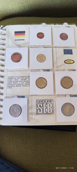 Coleção 12 Séries das Primeiras Moedas de Euro