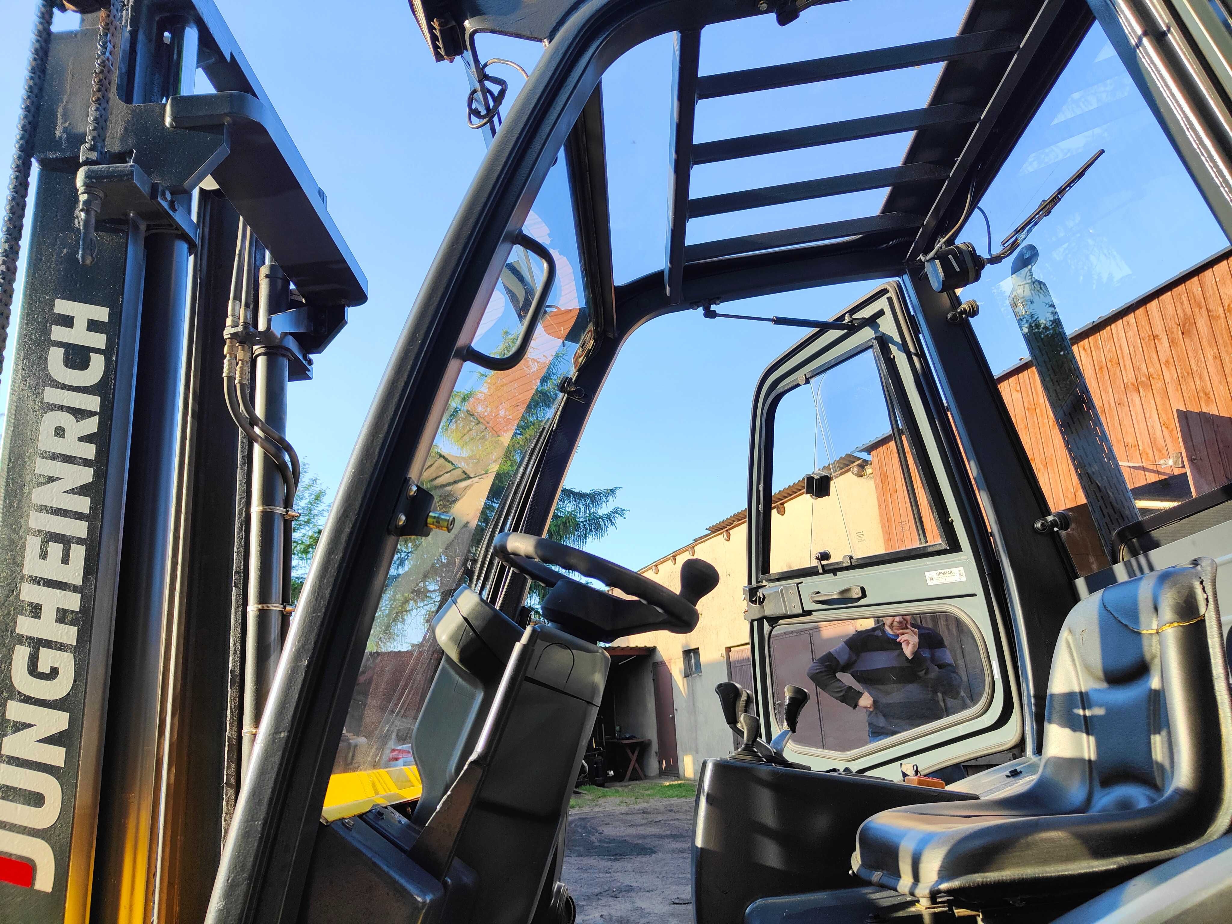 Wózek widłowy Jungheinrich TFG16AK przesuw, duplex, pełna kabina FV23%