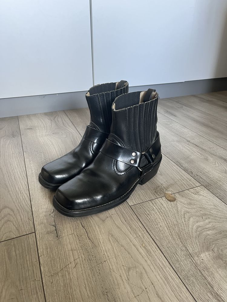 Buty motocyklowe męskie kowbojki skórzane Wolky 40 wkładka 26.5 cm