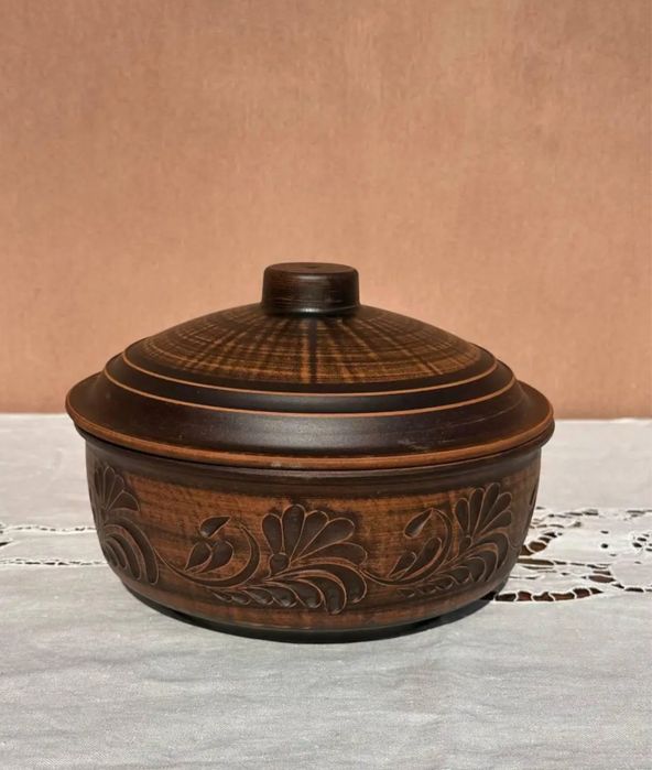 Жарівня для запікання страв із червоної глини 3,0л