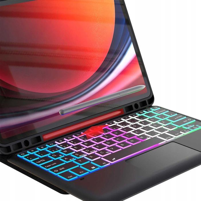 ROOFEI etui klawiatura touchpad Samsung Galaxy Tab S9 FE+ S10+ 12,4''