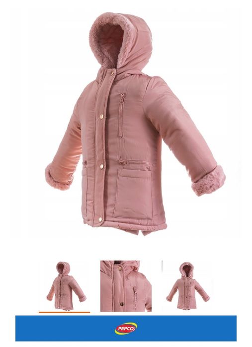 Kurtka zimowa  dla dziewczynki 134 Pepco różowa