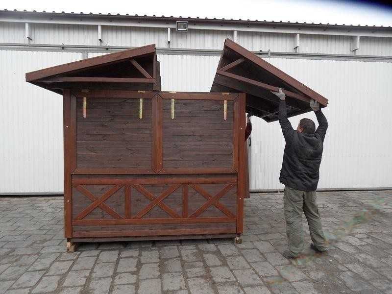 Domek handlowy 4 drewniany kiosk sklepik producent