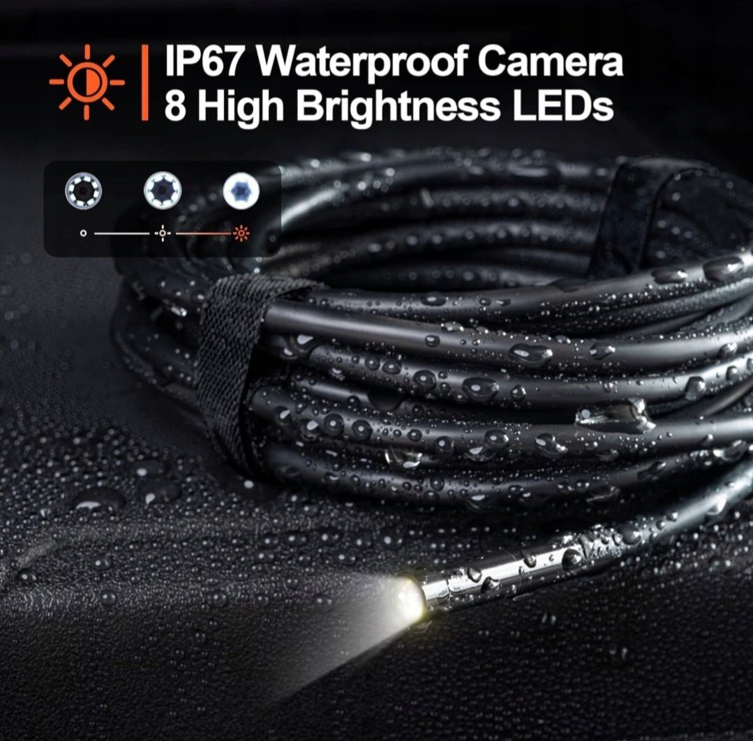 Kamera endoskopowa WIFI TESLONG WF200 HD 1080P 2 MPX na iOS i ANDROID