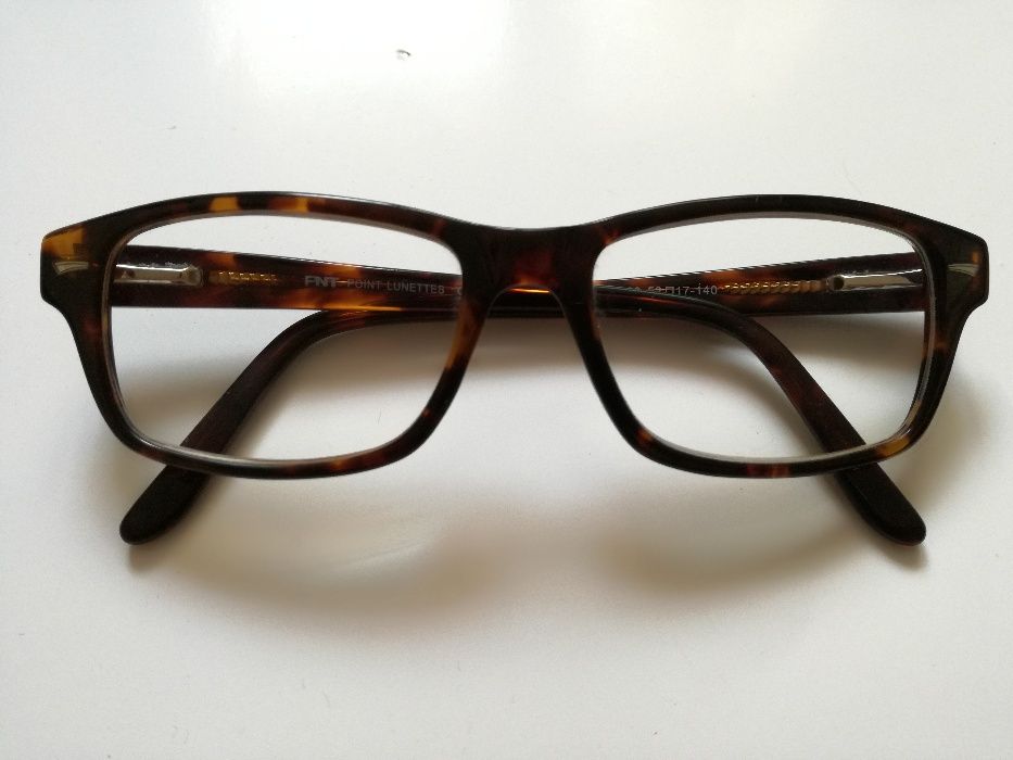 FNT grube brazowe oprawki damskie okulary - jak nowe