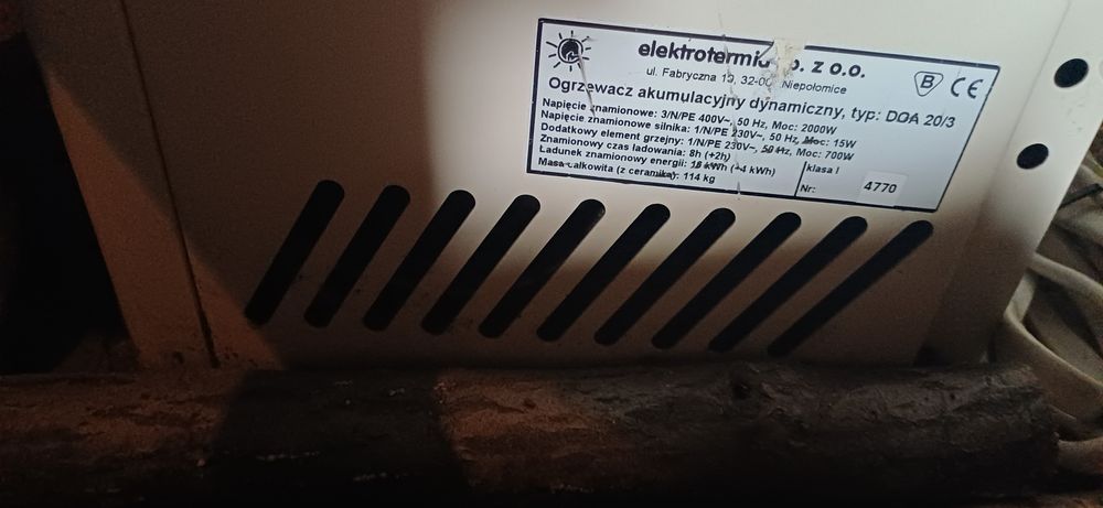 Ogrzewacz / piec akumulacyjny dynamiczny (grzejnik , Posiadam 5 szt)