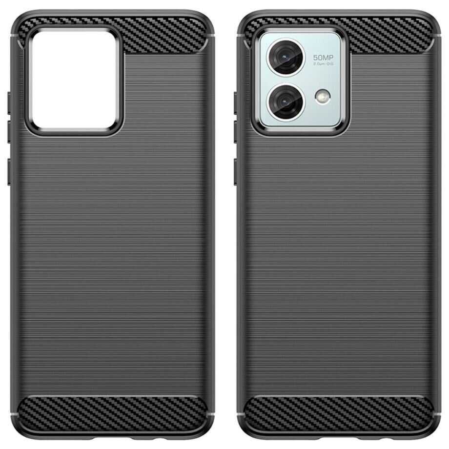 Противоударный чехол накладка для Motorola G84 карбон Моторола Ж84