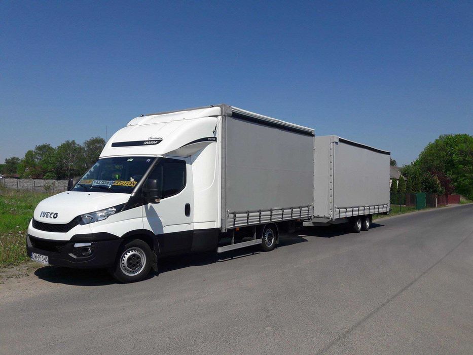 Transport lokalny, przeprowadzki, Bus plandeka + przyczepa,