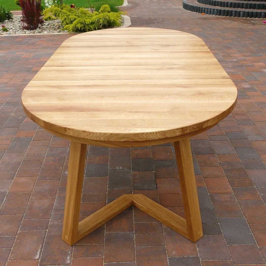 Stół Okrągły Rozkładany drewniany